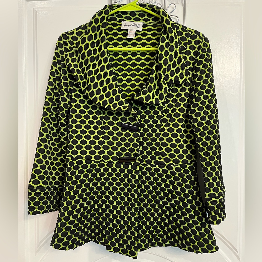 Joseph Ribkoff Lime Green and Black Jacket